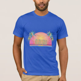 Malibu, California Sun, Palms Graphic T - Shirt