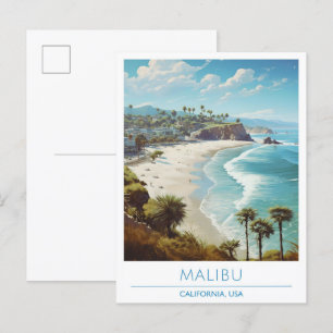 Malibu California USA Vintage Travel Postkarte