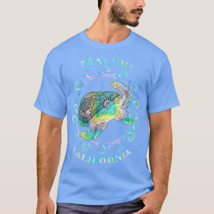 Malibu California Vacation Colorful Tribal Turtle T-Shirt