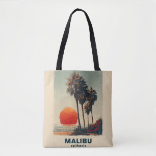 Malibu California Vintage Travel Poster
