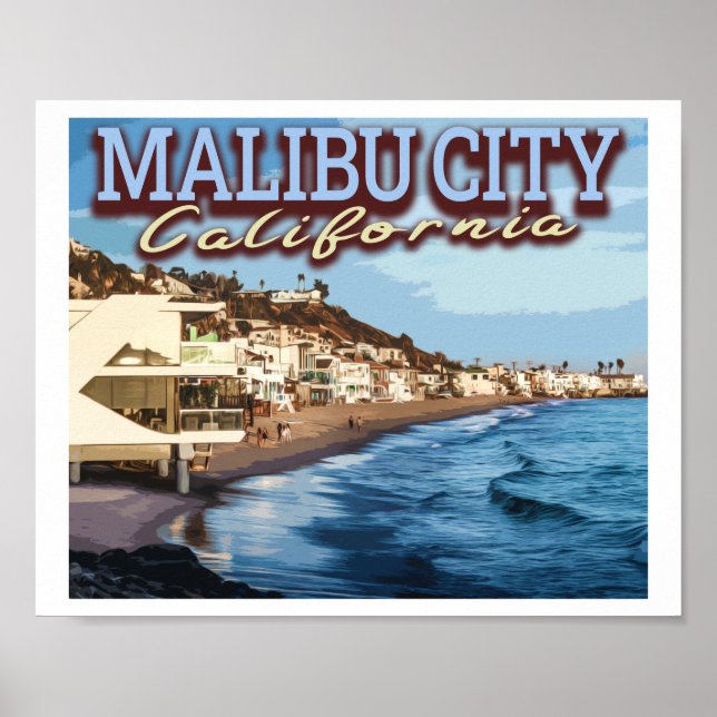 MALIBU CITY - LOS ANGELES CALIFORNIA POSTER (Vorne)