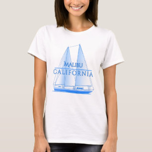 Malibu Coastal Nautical Segelschiff T-Shirt
