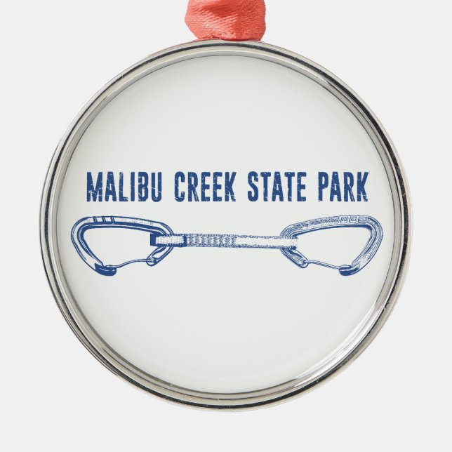 Malibu Creek State Park Rock Climbing Quickdraw Ornament Aus Metall (Vorne)