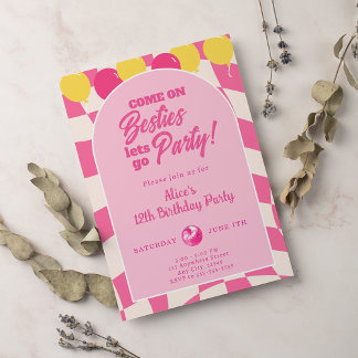Malibu Doll Besties Beach Birthday Pink Einladung