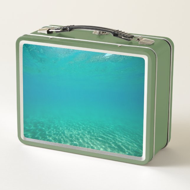 Malibu Gem Retro Lunchbox mit Unterwasserbildern (Rückseite)