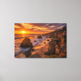 Malibu Golden Coast Sonnenuntergang Kalifornien La Leinwanddruck