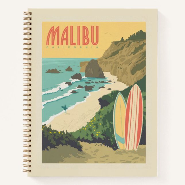 Malibu, Kalifornien Notizbuch (Vorderseite)