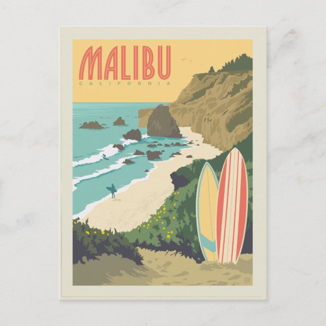 Malibu, Kalifornien Postkarte (Vorderseite)