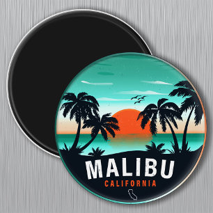 Malibu Kalifornien Retro-Sonnenuntergang Tropische Magnet