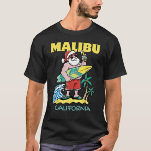 MALIBU KALIFORNIEN Weihnachtssurfen T-Shirt