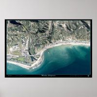 Malibu, kalifornisches Satellitenposter-Foto