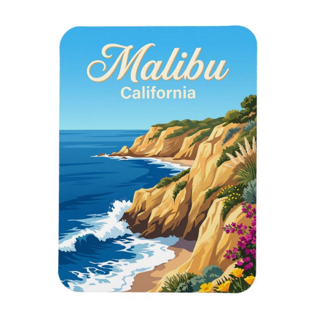 Malibu-Küste Kalifornien Magnet (Vertikal)
