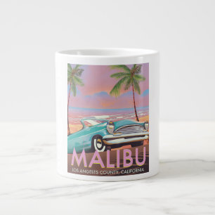 Malibu, Los Angeles, Kalifornien, Reiseplakat Jumbo-Tasse