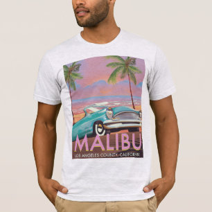 Malibu, Los Angeles, Kalifornien Reiseplakat T-Shirt