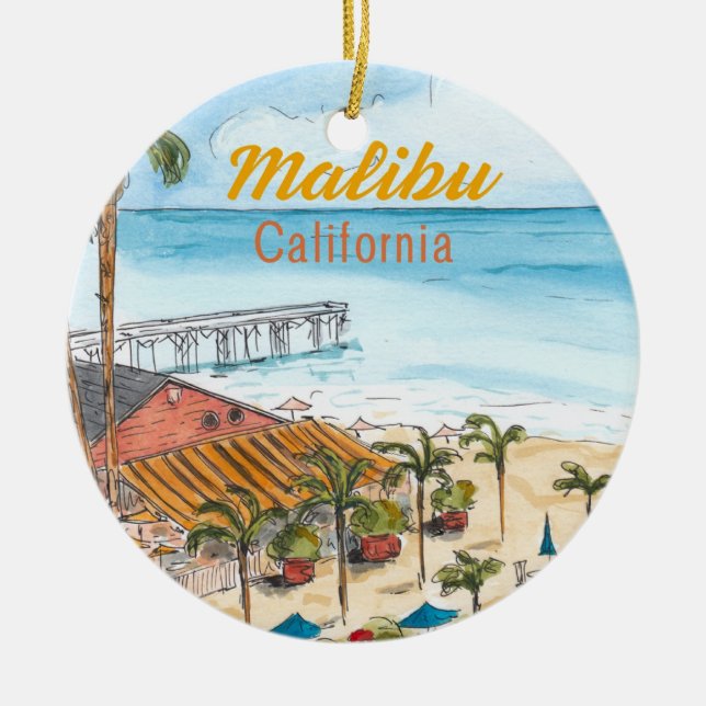 Malibu Los Angles California Ornament (Vorne)