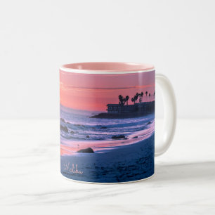 Malibu, malerisches Foto CA Zweifarbige Tasse