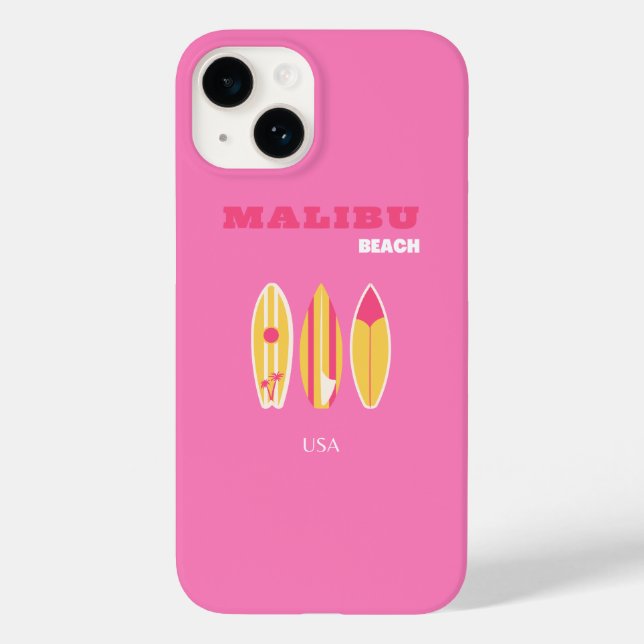 Malibu, Malibu Beach, Kalifornien, Preppy, Pink Case-Mate iPhone Hülle (Rückseite)
