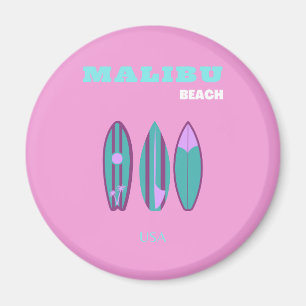 Malibu, Malibu Beach, Kalifornien, Preppy, Pink Magnet