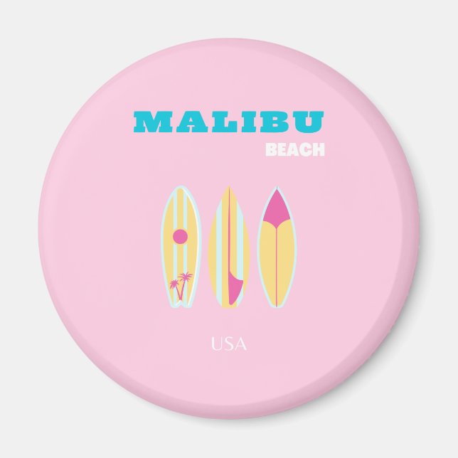 Malibu, Malibu Beach, Preppy, Preppy Girl, Pink Magnet (Vorne)