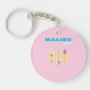 Malibu, Malibu Beach, Preppy, Preppy Girl, Pink Schlüsselanhänger