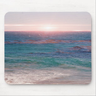 Malibu Ocean Sunset Beach Art Mouse Pad Mousepad