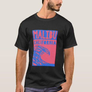 Malibu Rosa Welle Kalifornien Strand Ästhetik Surf T-Shirt