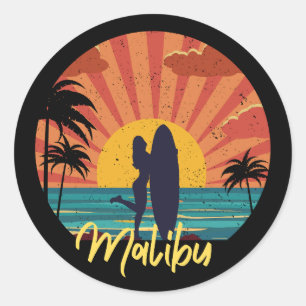 Malibu Runder Aufkleber