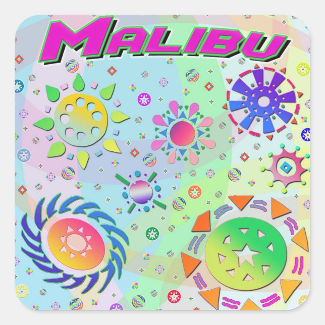 Malibu Seven Suns & Energy Sticker (Vorderseite)