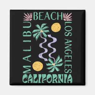 Malibu Sommer Kalifornien Strand Retro Abstrakte K Magnet