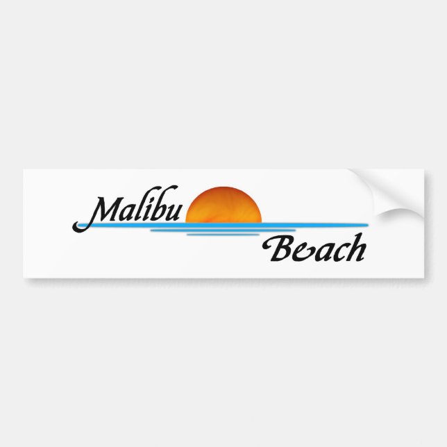 Malibu-Sonnenuntergang Autoaufkleber (Vorne)