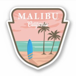 Malibu Sticker California Beach Malibu Begrüßungsb