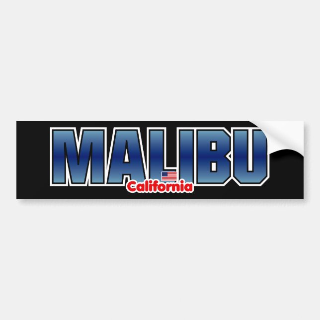 Malibu-Stoßdämpfer Autoaufkleber (Vorne)