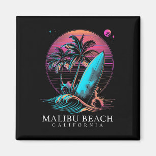 Malibu-Strand Kalifornien Surfbrett Vintage-Surfen Magnet