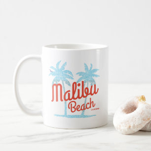 Malibu Strand Kalifornien Urlaub USA Vintage Koral Kaffeetasse