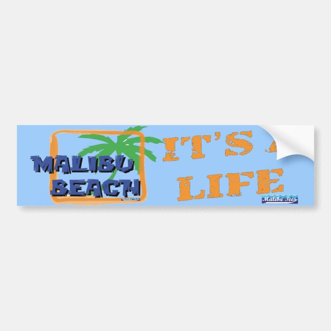 Malibu-Strand-Palme Autoaufkleber (Vorne)
