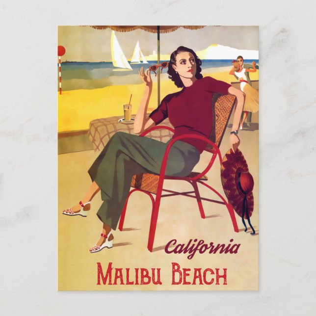 Malibu-Strand Postkarte (Vorderseite)