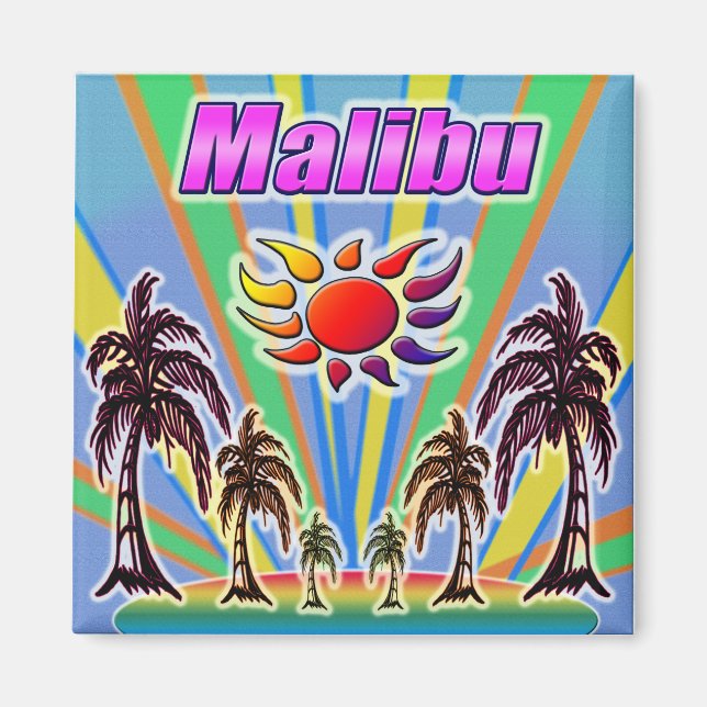 Malibu Summer Liebe Magnet (Vorne)