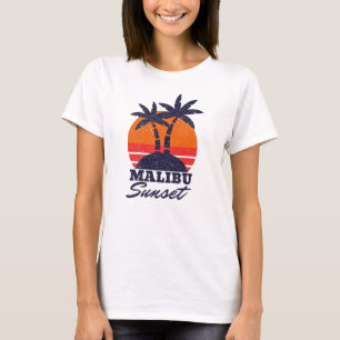 Malibu Sunset Retro Vintages T Shirt