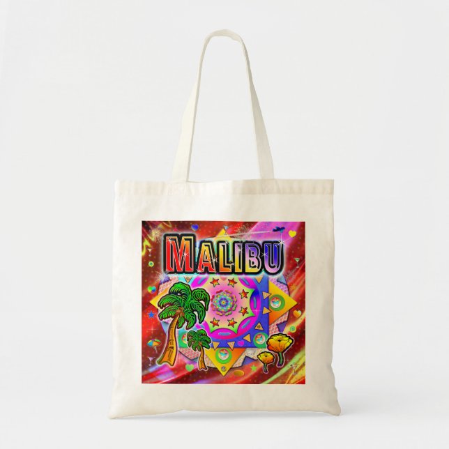 Malibu Tropical Friends Tote Bag Tragetasche (Vorne)