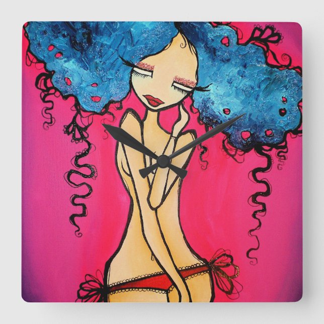 Malibu-Wanduhr Quadratische Wanduhr (Vorderseite)