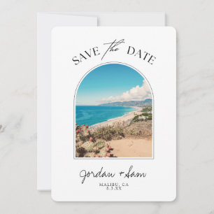 Malibu Wedding Coastline Save the Date Einladung
