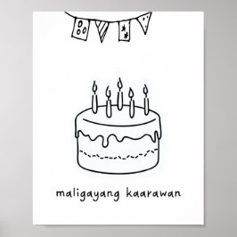 Maligayang Kaarawan Filipino Geburtstagsgeschenk d Poster