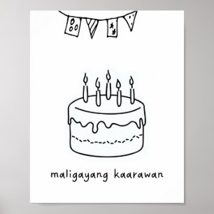 Maligayang Kaarawan Filipino Geburtstagsgeschenk d Poster