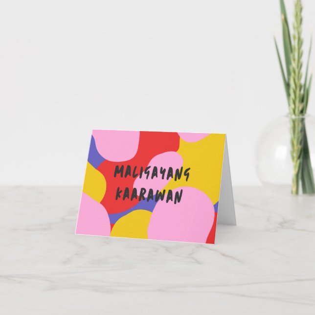 Maligayang kaarawan, Tagalog, Philippino Geburtsta Karte (Vorderseite)