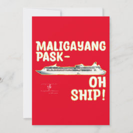 Maligayang Pask-OH SHIP! Red/Gold Weihnachtsfeiert Feiertagskarte