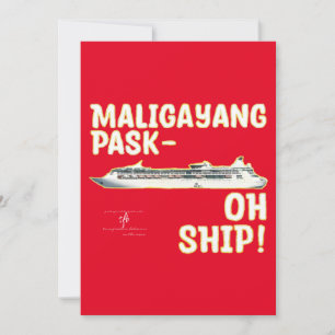 Maligayang Pask-OH SHIP! Red/Gold Weihnachtsfeiert Feiertagskarte