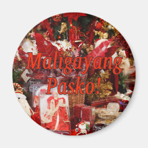 Maligayang Pasko! Frohe Weihnachten in Tagalog rf Magnet