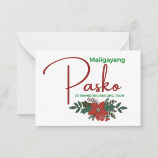 Maligayang Pasko/ Merry Christmas Greeting Card Mitteilungskarte