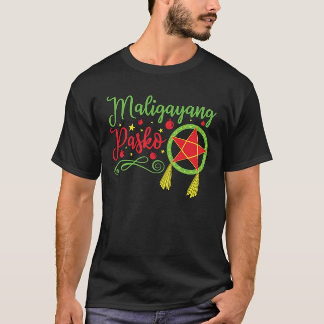 Maligayang Pasko Weihnachten Philippinen T-Shirt (Vorderseite)