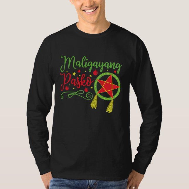 Maligayang Pasko Weihnachten Philippinen T-Shirt (Vorderseite)